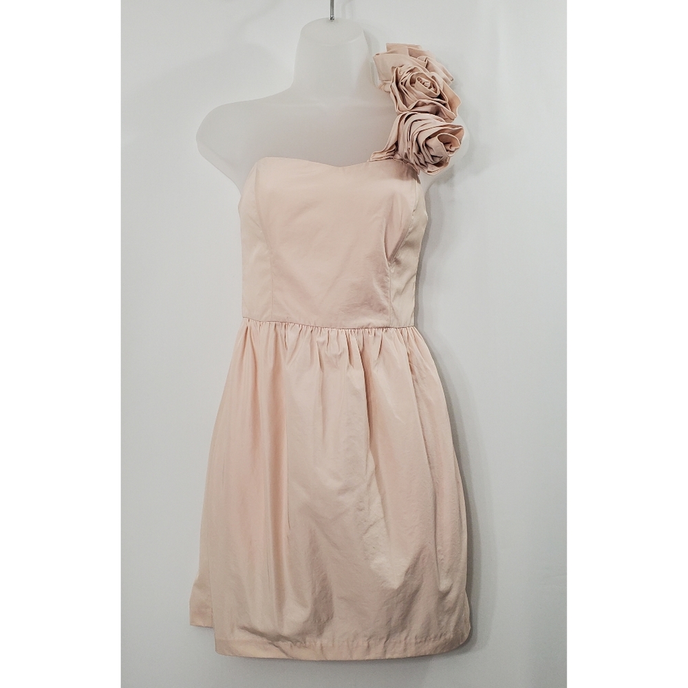 Pearl By Georgina Chapman Pink One Shoulder Dress
